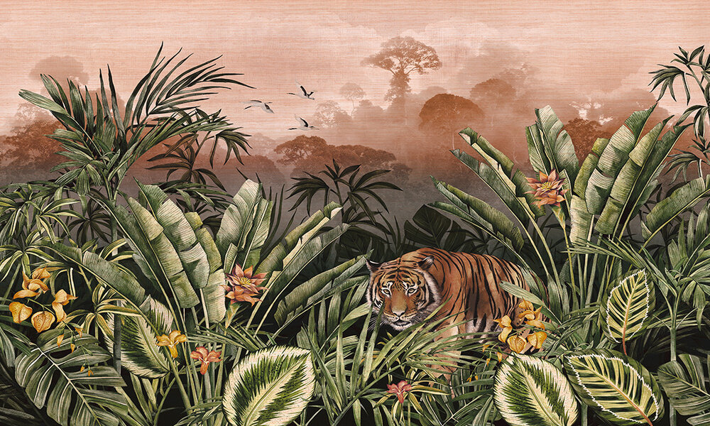 Arte Silk Road Garden behang 72000 tijger behang 2