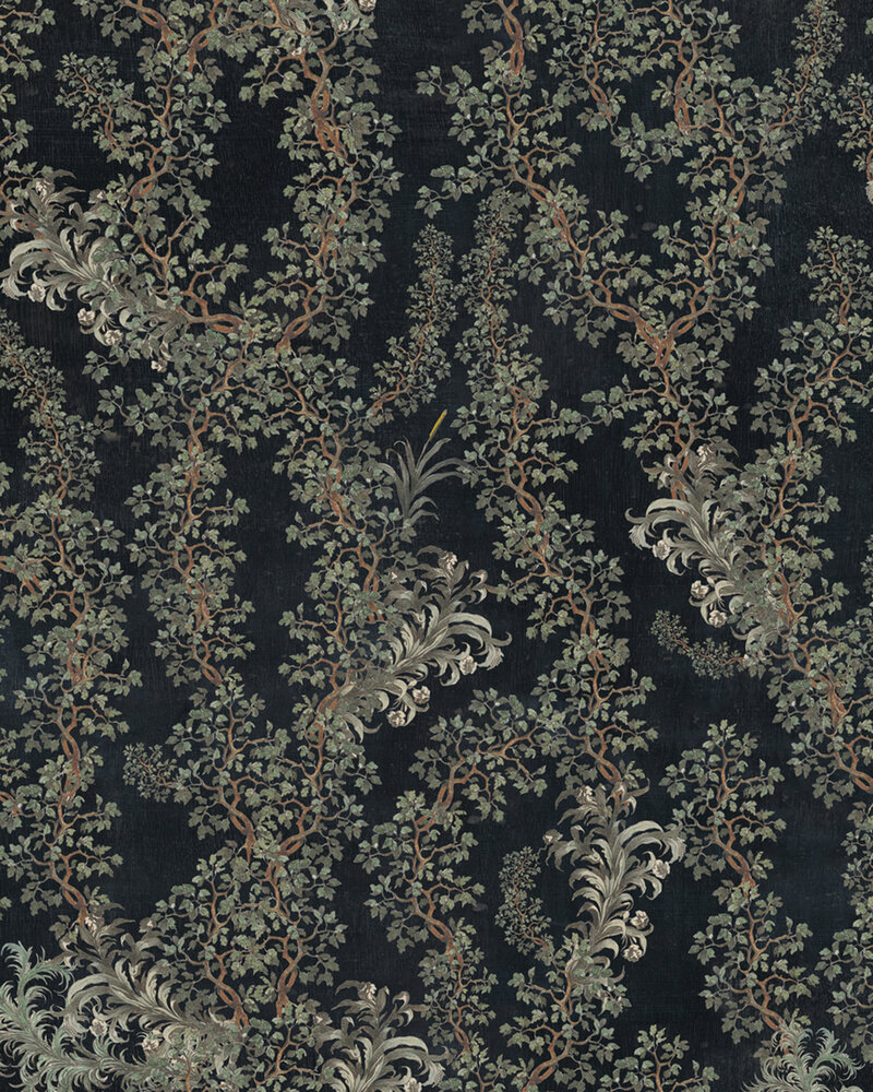 Mind the Gap Dark Leaves Behang Luxury By Nature