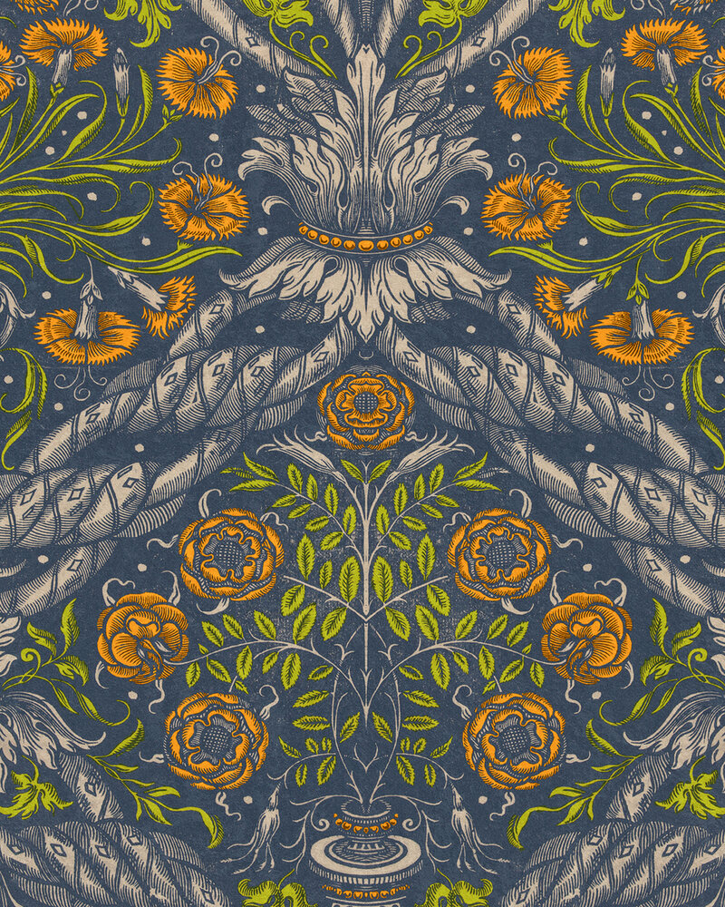 Mind the Gap Floral Ornament Behang WP20453Luxury By Nature Amsterdam
