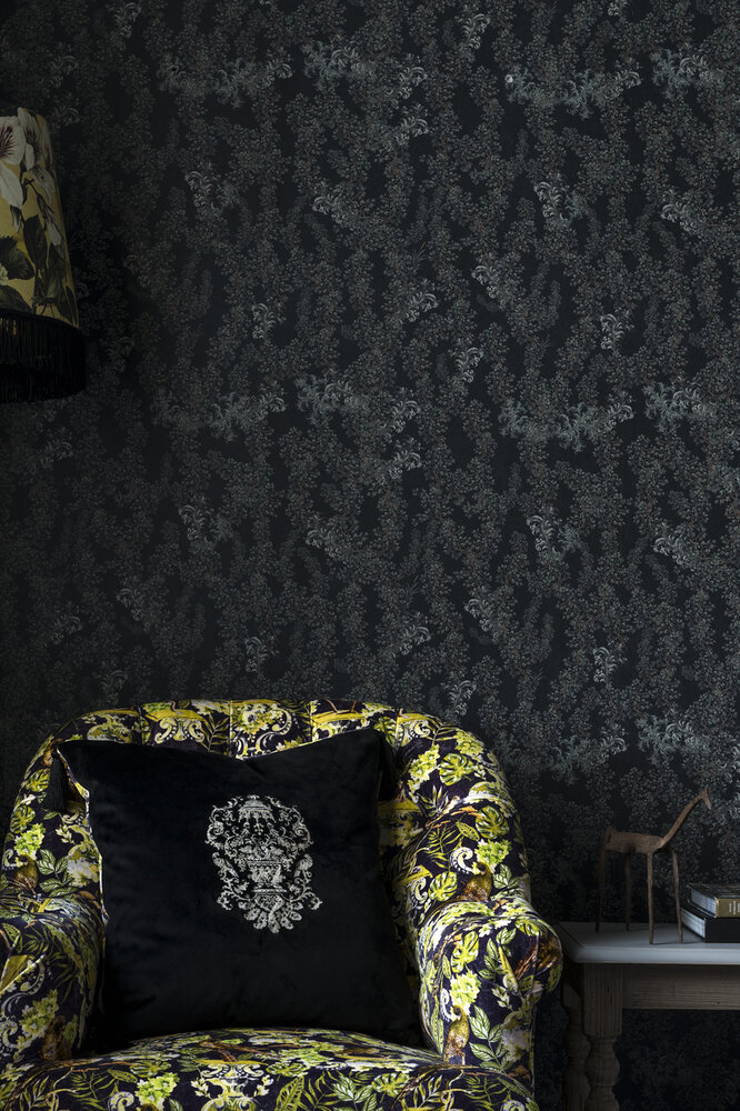 Mind the Gap Dark Leaves Behang Luxury By Nature