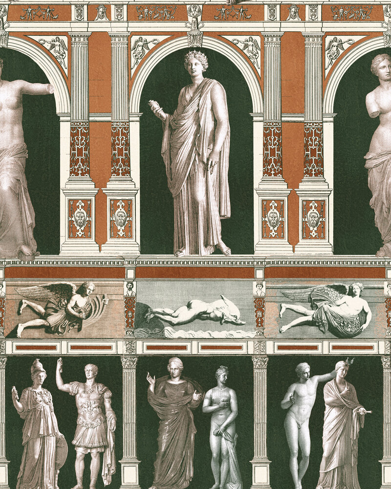 Mind the Gap Statues Antique Behang WP20422