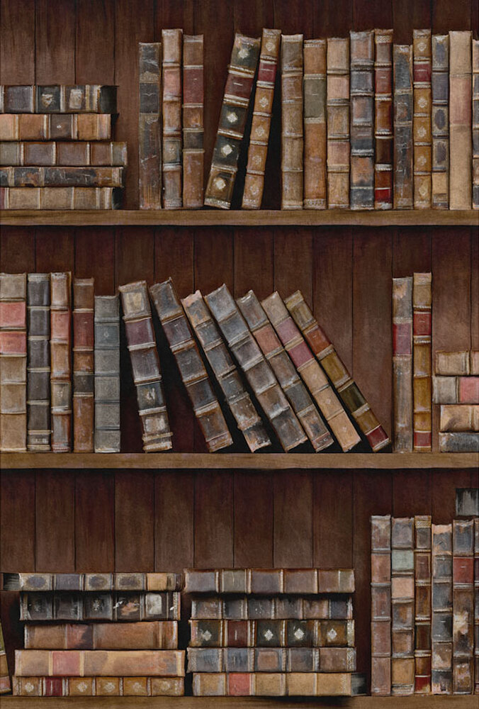 Rol B Mind the Gap Book shelves behang 