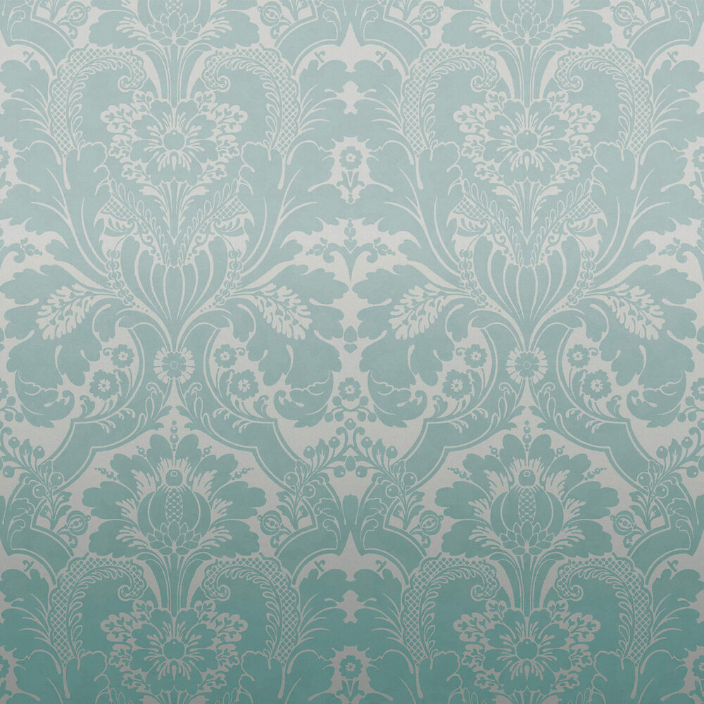 Little Greene St James&#039;s Park Behang Teal Fade Wallpapers V 