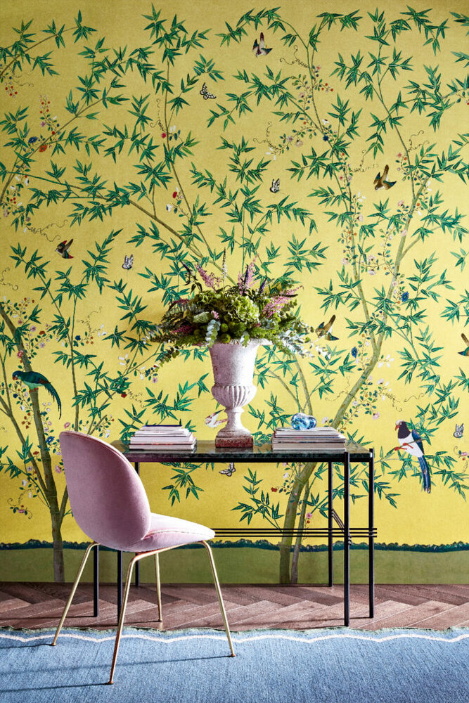 Little Greene Belton Scenic behang Sunbeam sfeer
