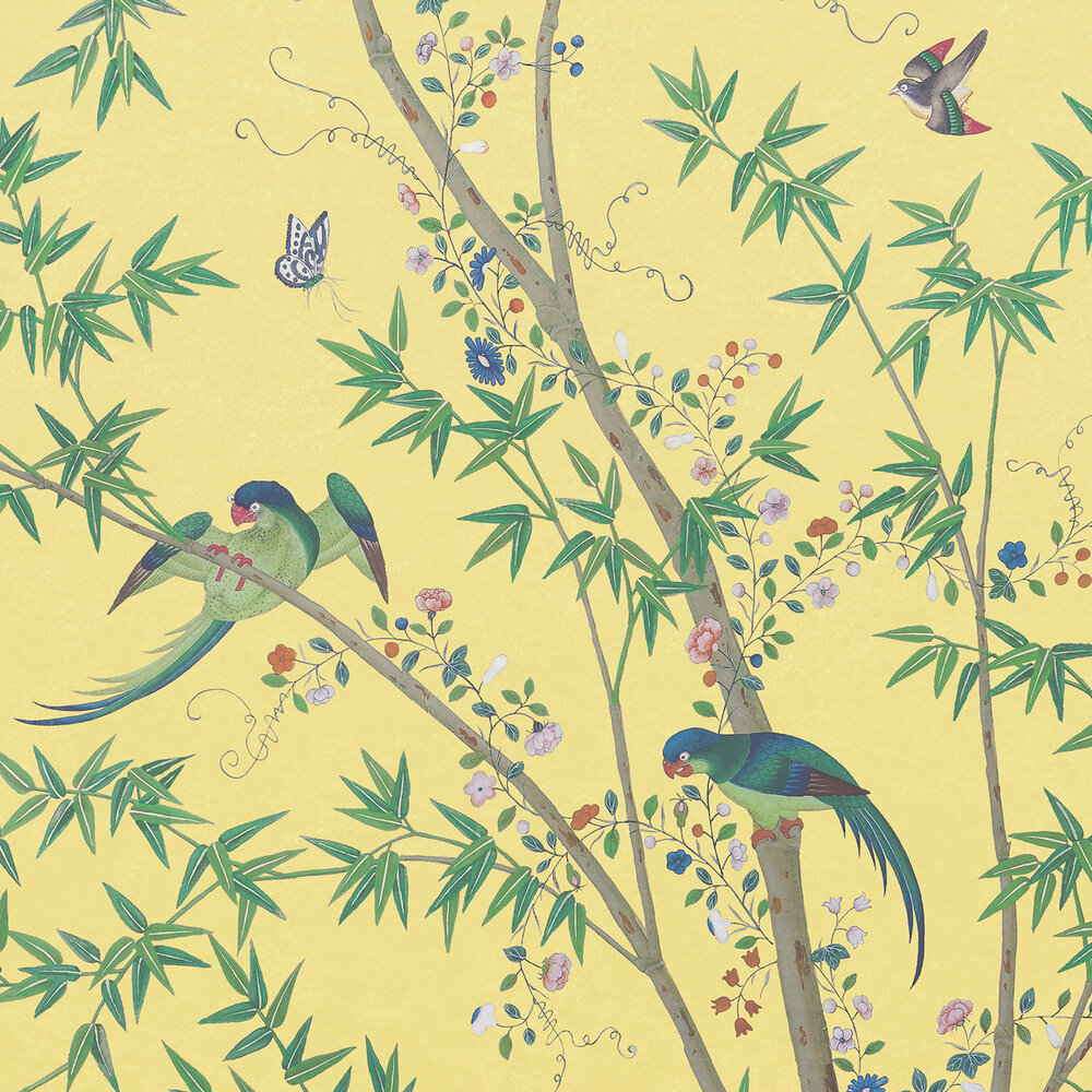 Little Greene Belton Scenic behang Sunbeam little greene behang detail