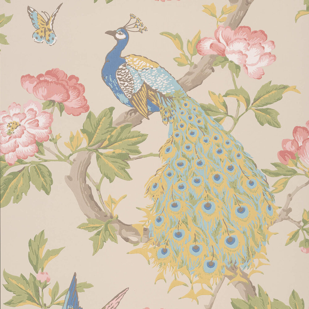 Little Greene Pavona Behang Peacock National Trust Papers&nbsp;Hazel