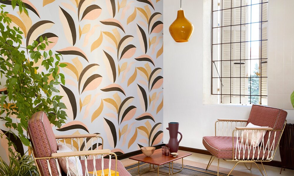 Elitis Nid d&#039;oiseau Behang&nbsp;Flower Power behang collectie