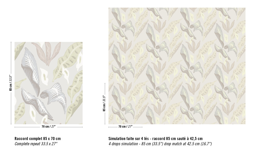 Elitis Fleur de lune Behang&nbsp;-&nbsp;Flower Power behang TP_302_02