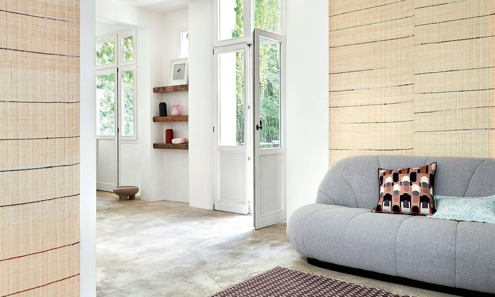 Elitis Tsarabanjina Behang&nbsp;Raw Raffia behang collectie RM_979_05
