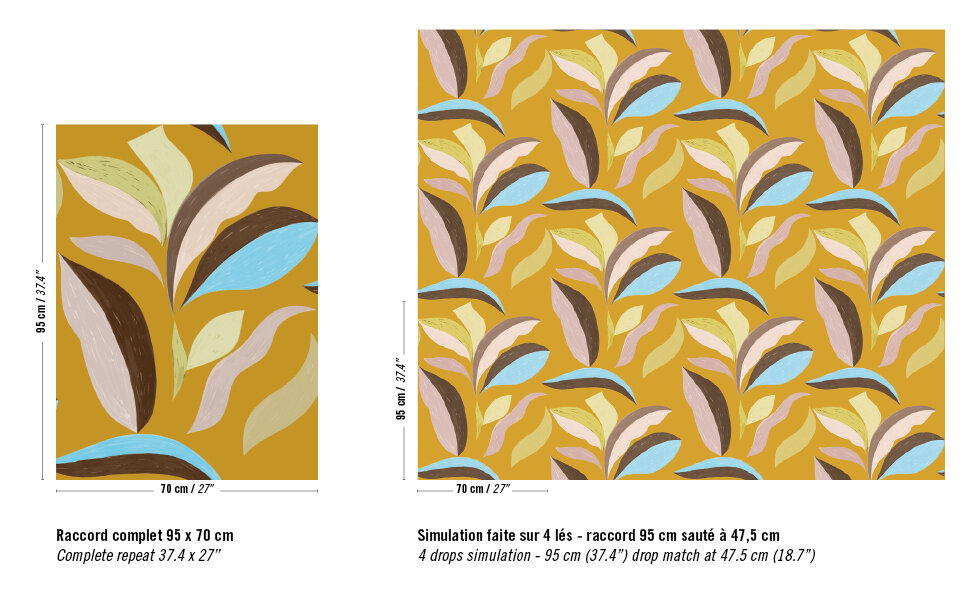 Elitis Nid d&#039;oiseau Behang&nbsp;Flower Power behang collectie TP 300 04
