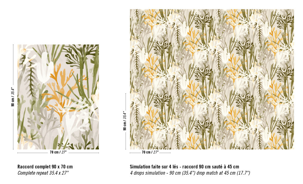 Elitis Algues Behang Flower Power behang collectie TP_303_06