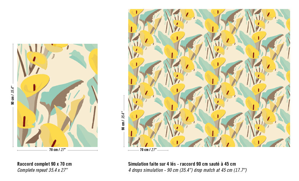 Elitis Arum Behang&nbsp;Flower Power behang collectie TP_304_05