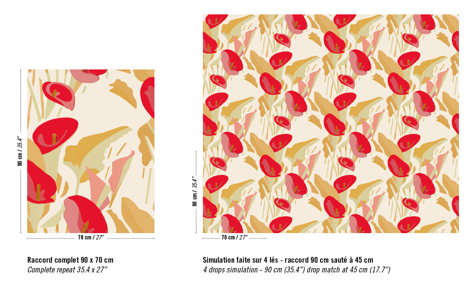 Elitis Arum Behang&nbsp;Flower Power behang collectie TP_304_02