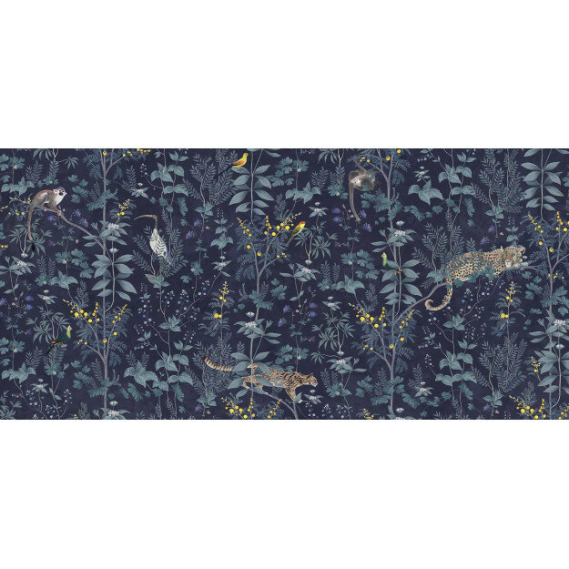 Les Dominotiers Wild Story behang Midnight DOM 307-1 wild-story-midnight