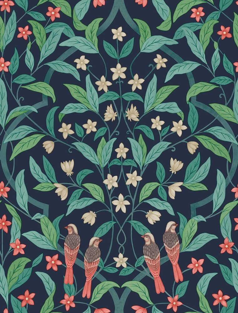 Cole and Son Jasmine &amp; Serin Symphony Behang 117/10030