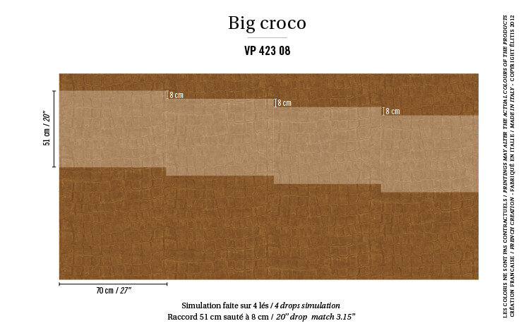elitis big croco behang instructie