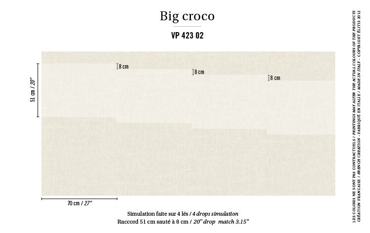 elitis big croco behang instructie