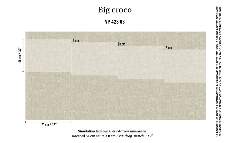 elitis big croco behang instructie