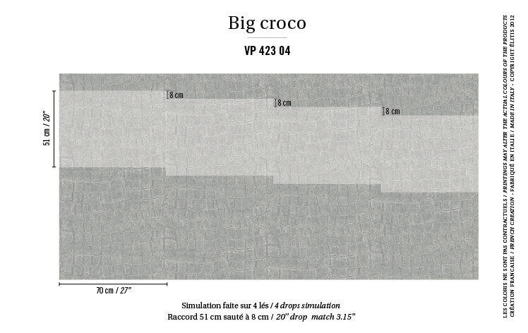 elitis big croco behang instructie