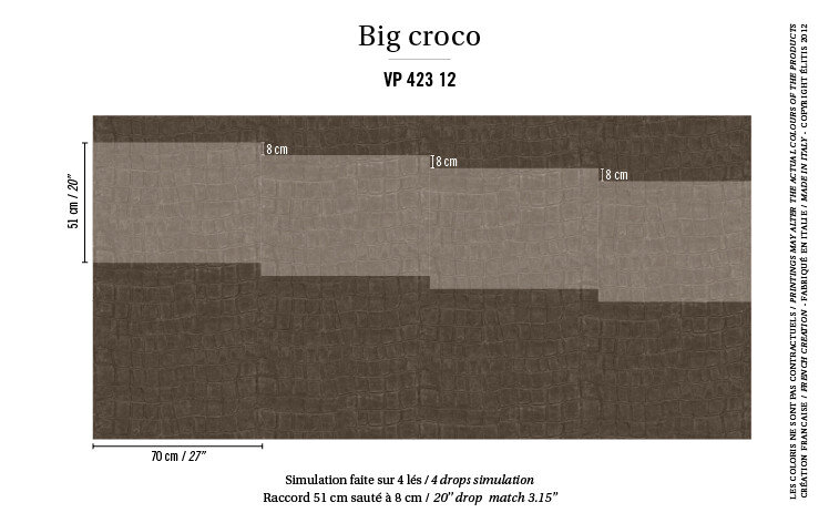 elitis big croco behang instructie
