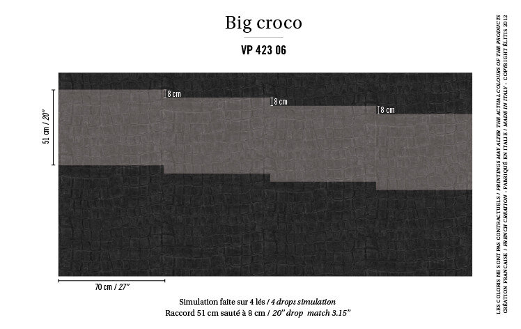 elitis big croco behang instructie