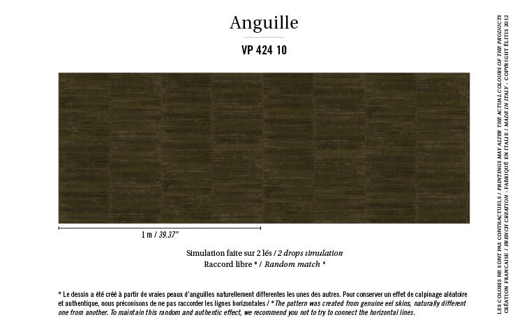 Elitis Anguille behangpapier sfeer