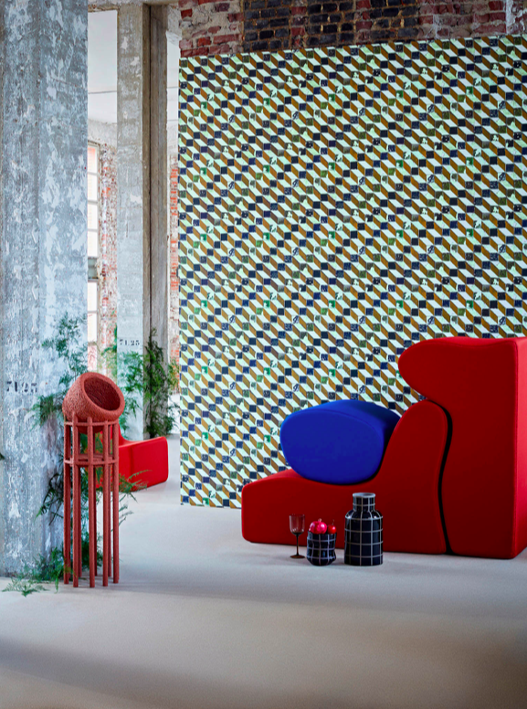 Pierre Frey Persepolis Turquoise Behang FP629001