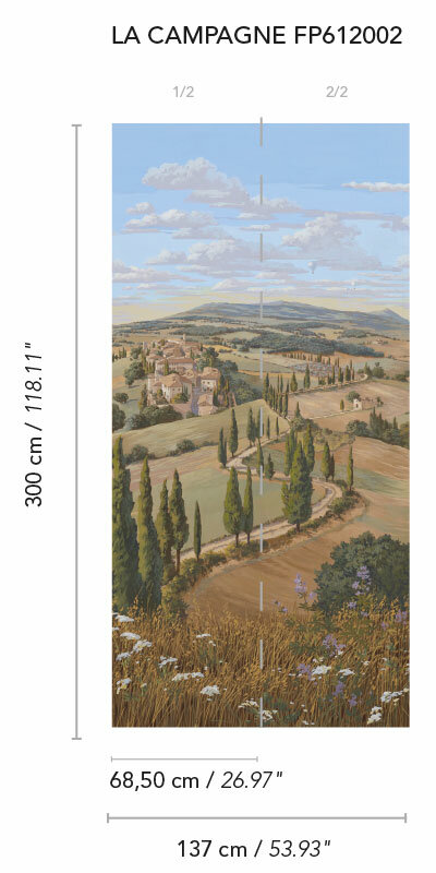 Pierre Frey Voyage en Toscane la Campagne Behang FP612002
