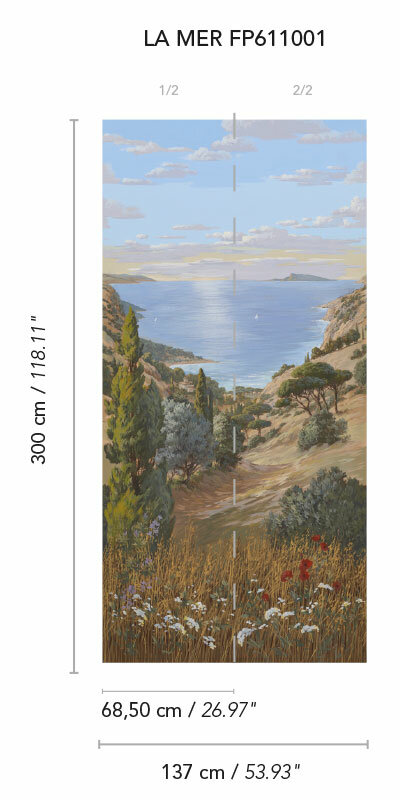 Pierre Frey Voyage en Toscane la Mer Behang FP611001