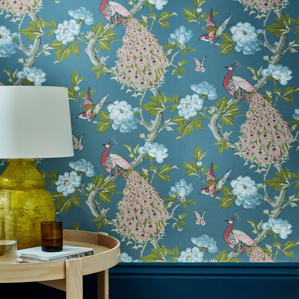 Little Greene Pavona Behang Peacock National Trust Papers&nbsp;