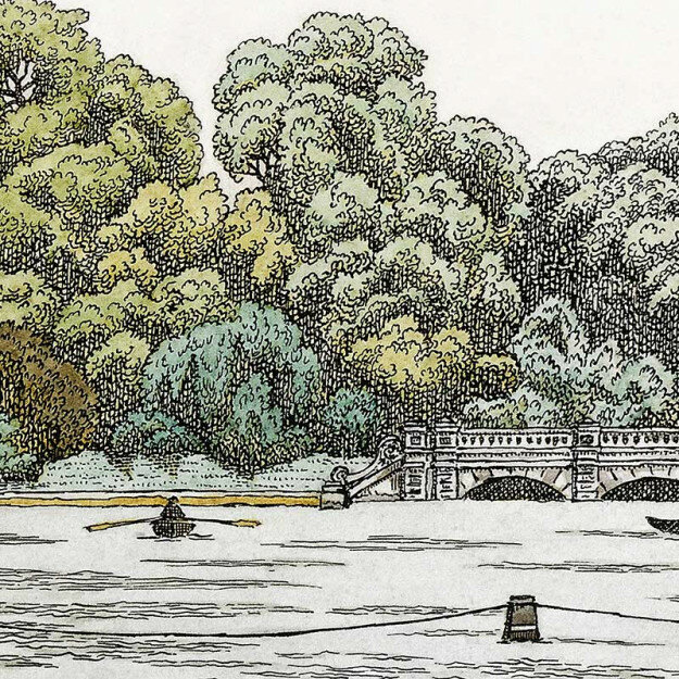 Les Dominotiers The Serpentine Behang