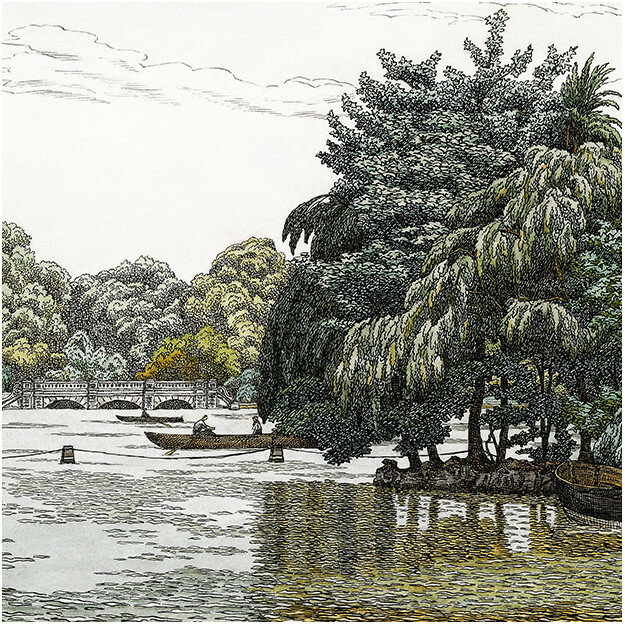 Les Dominotiers The Serpentine Behang