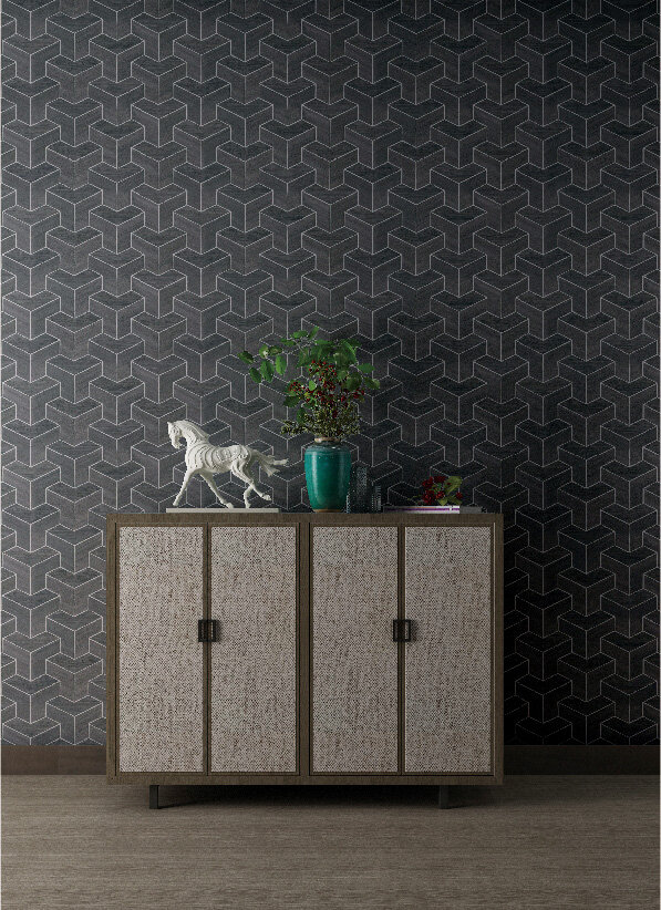 Greenland Cube Weave Behang