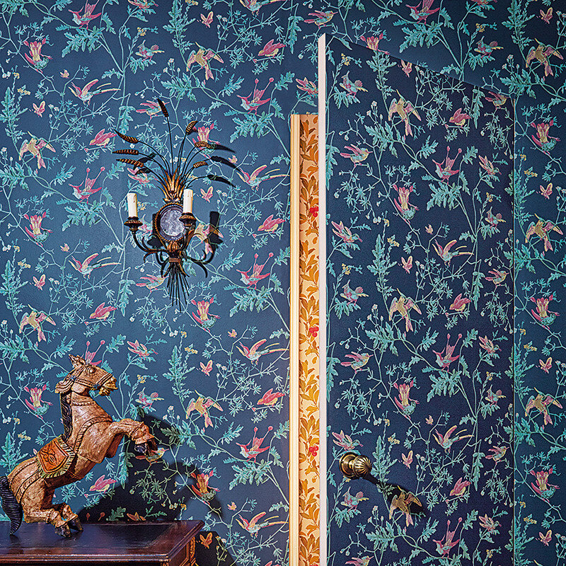 behang cole and son hummingbirds archive anthology indigo sfeer 2