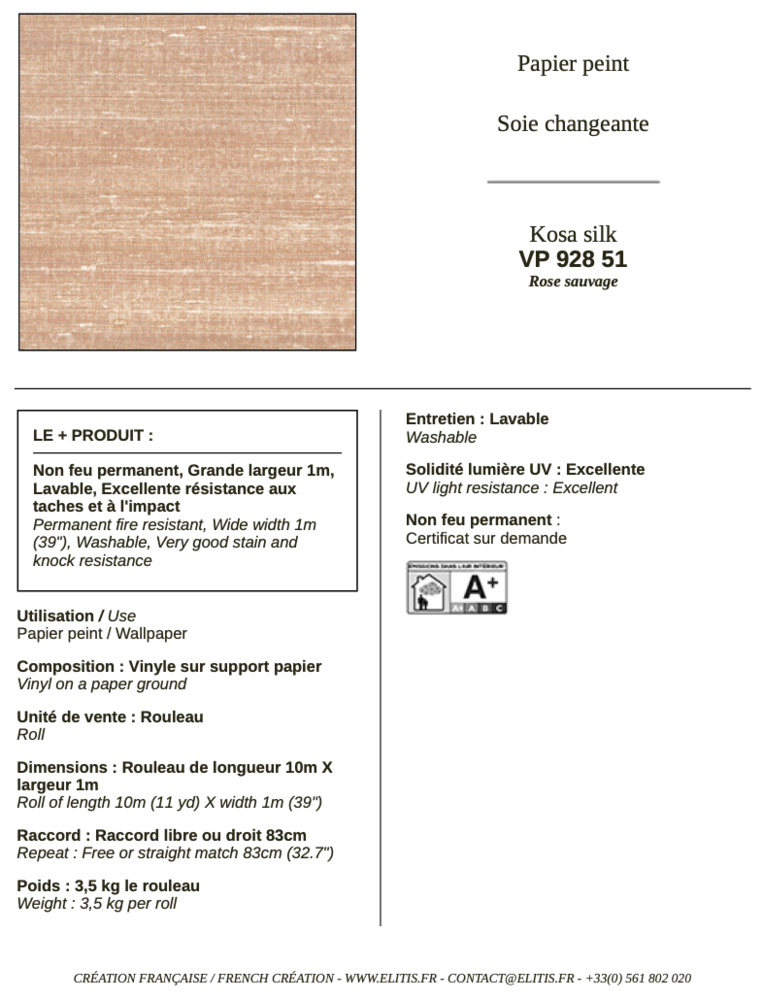 ELITIS Kosa Silk Behang 51 VP_928_51