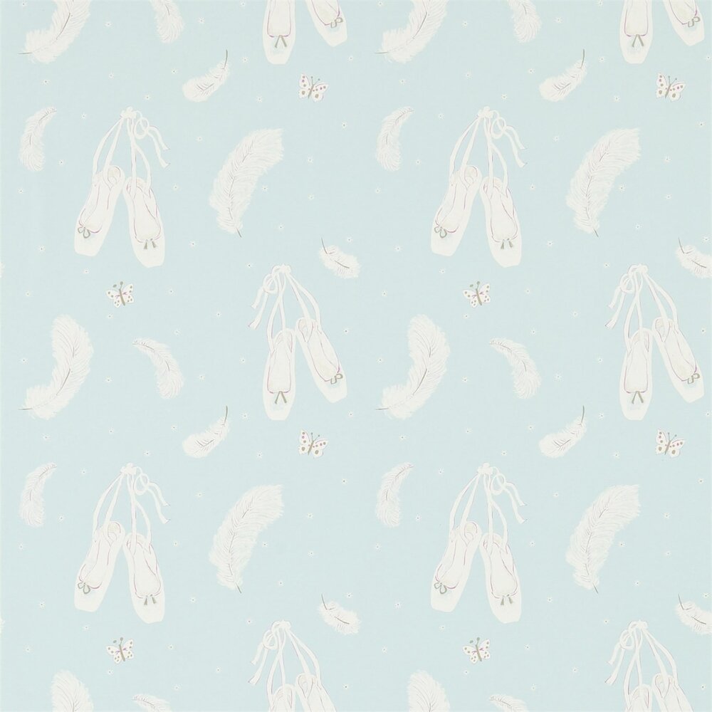 behang little sanderson Ballet Shoes blauw