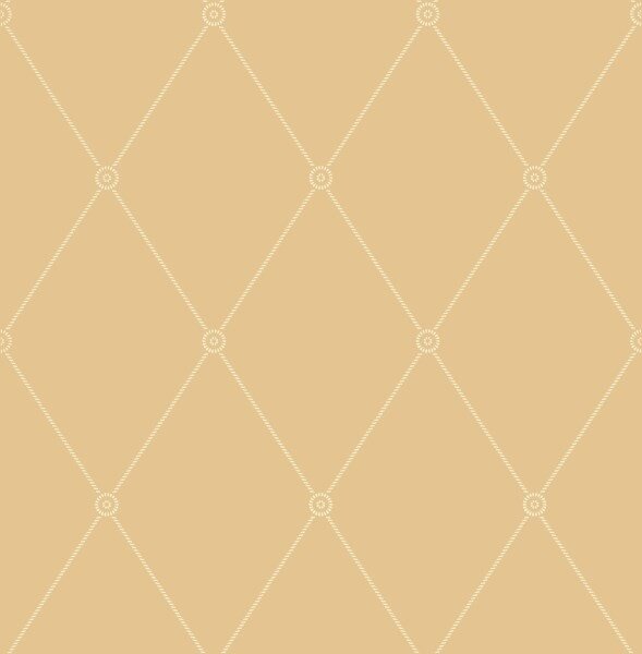 behang cole and son archive anthology large georgian rope trellis geel oranje