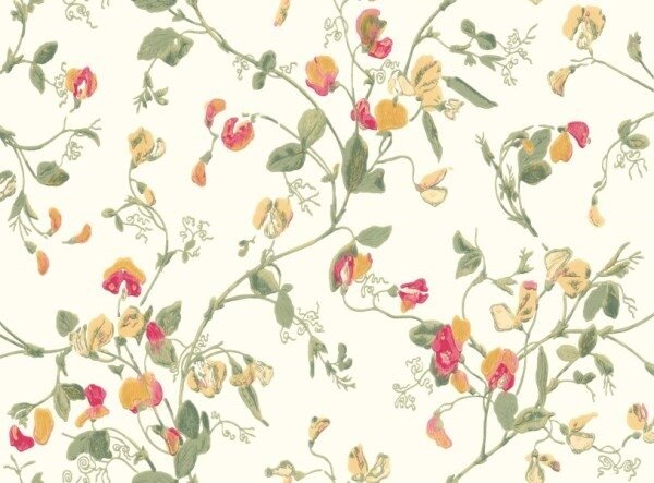 behang cole and son sweet pea pink yellow