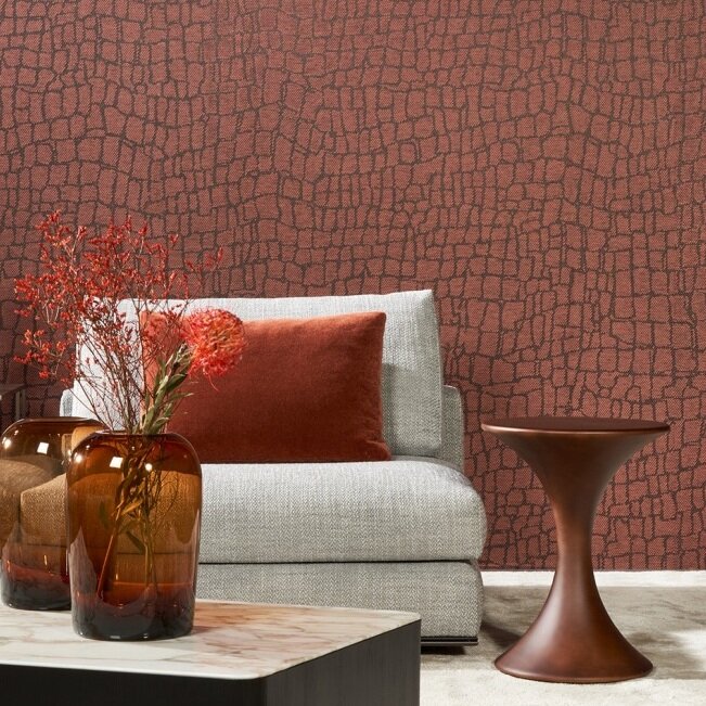 ARTE Croc Behang - Dark Brick 22080