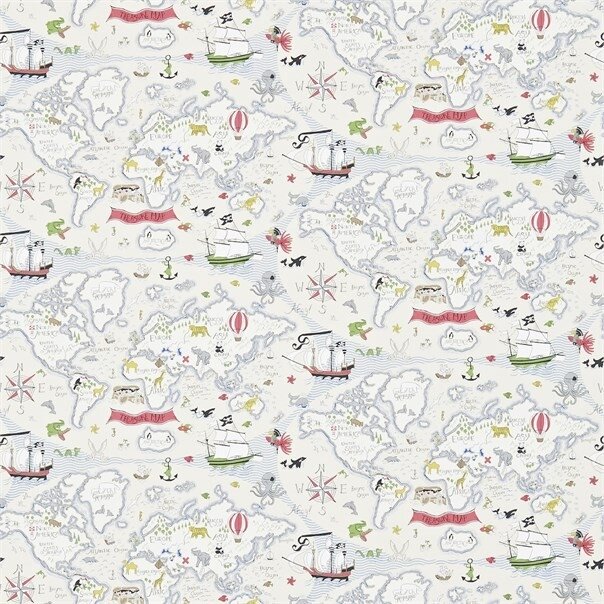 behang little sanderson Treasure Map vanilla multi