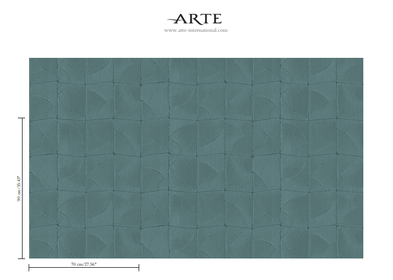 ARTE Atlas Behang - Petrol