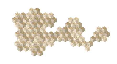 ARTE Cubic Behang Champagne Cocktail