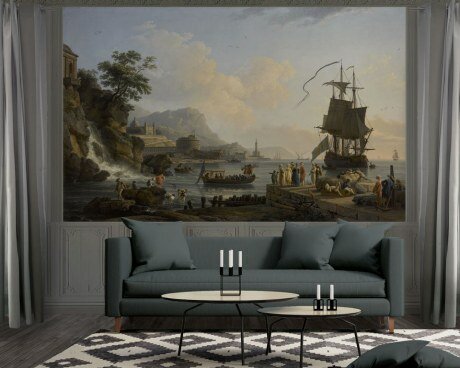 Papier De Paris Marine Au Soleil Coucant Behang