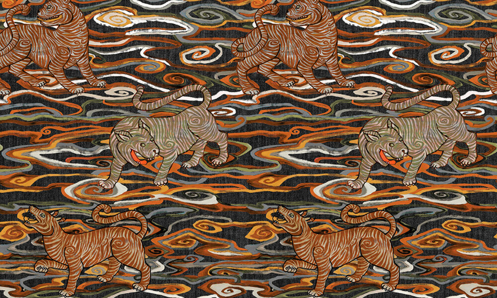 ARTE Tigris behang  Burnt Sienna 49570