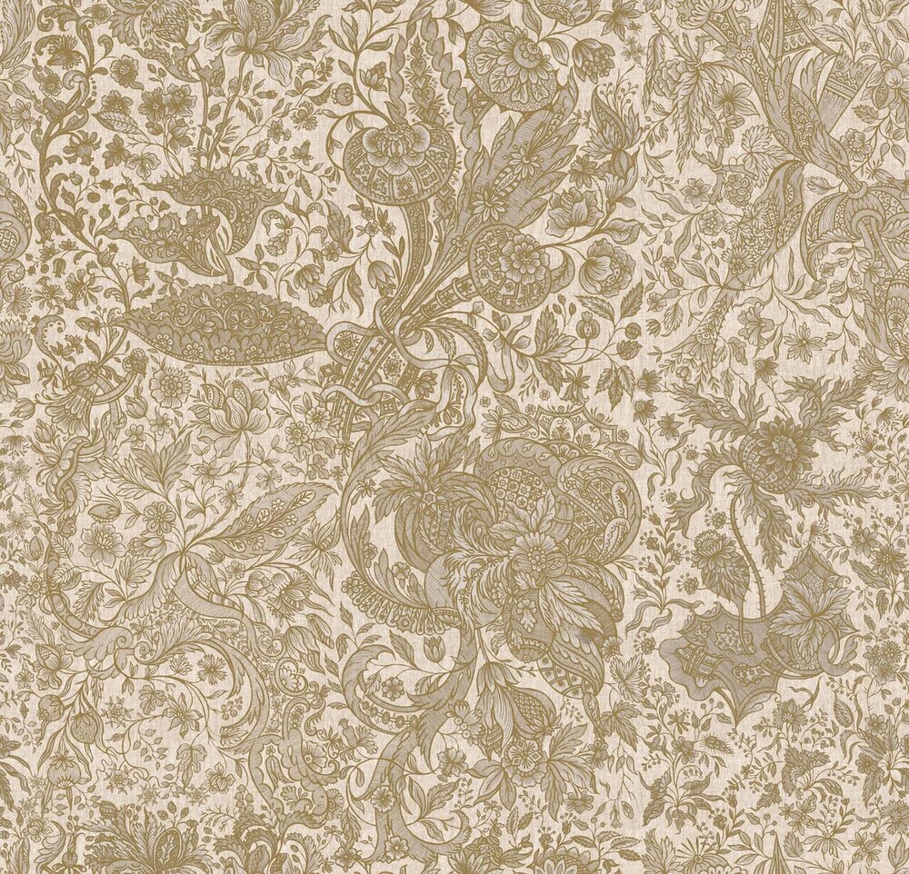 Mind the Gap Sarkozi Embroidery Behang - Taupe