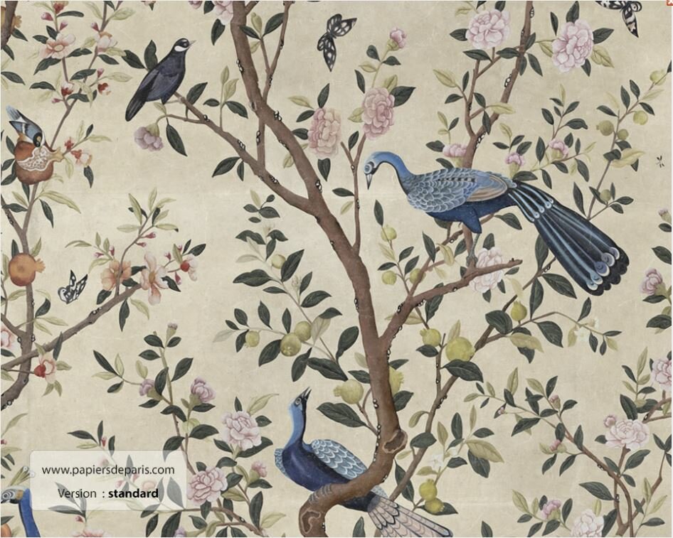 papiers de paris chinoiserie behang sandstone