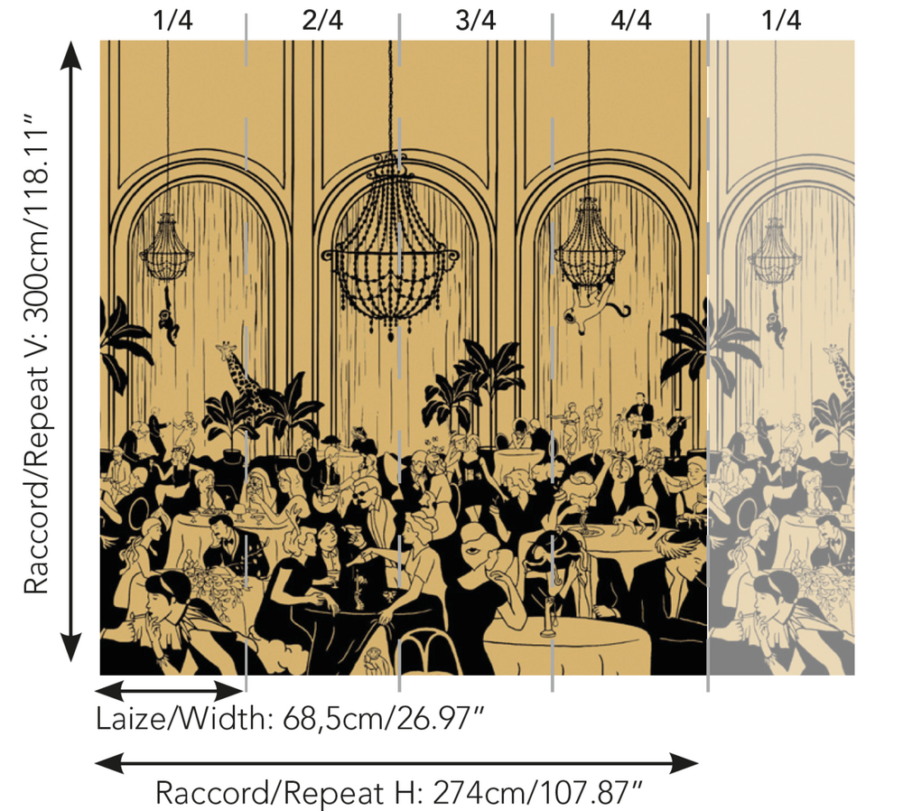 Pierre Frey Surrealist Banquet Behang  FP797001