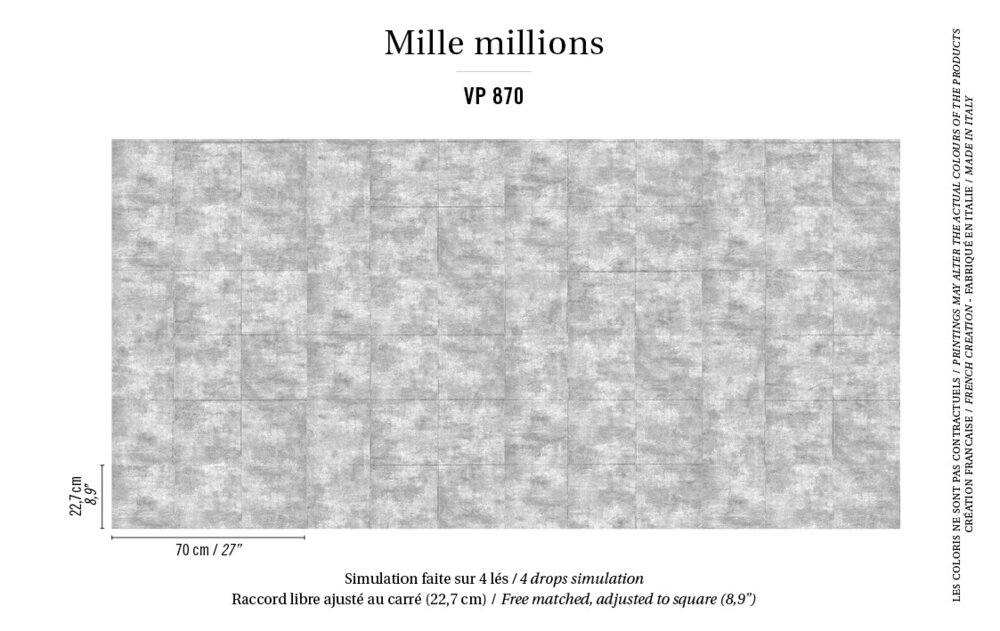 behang elitis hope VP 87001 Mille millions behangpapier instructie