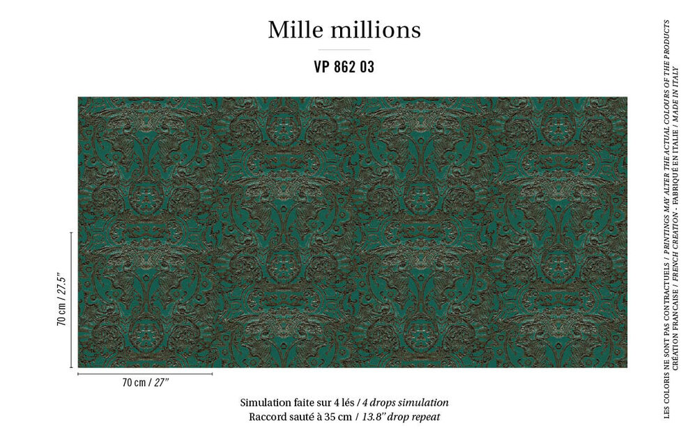 behang elitis jubilee 862-03 mille millions patroon