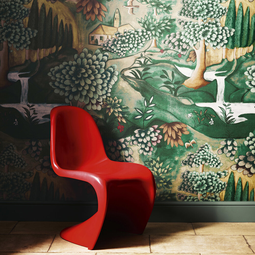 zoffany verdure tapestry green 310431 behang sfeer
